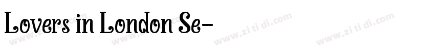 Lovers in London Se字体转换